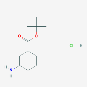 rac-tert-butyl (1R,3S)-3-aminocyclohexane-1-carboxylate hydrochloride, cis