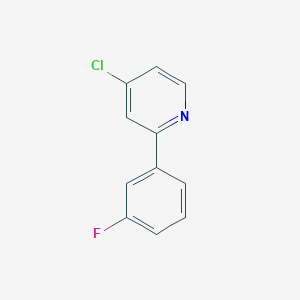 molecular formula C11H7ClFN B12302692 4-Chloro-2-(3-fluorophenyl)pyridine 