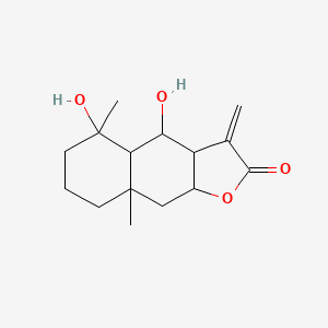 molecular formula C15H22O4 B12302716 4alpha,6alpha-Dihydroxyeudesm-11(13)-en-12,8beta-olide 