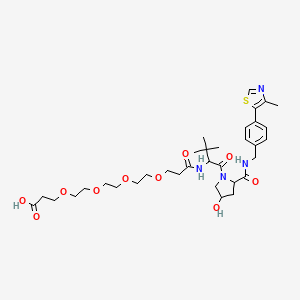 molecular formula C34H50N4O10S B12302722 (S,RS)-AHPC-PEG4-acid 