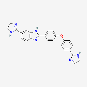 6-(4,5-dihydro-1H-imidazol-2-yl)-2-[4-[4-(2,5-dihydro-1H-imidazol-2-yl)phenoxy]phenyl]-1H-benzimidazole