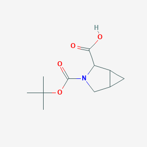 molecular formula C11H17NO4 B12302743 (1R,2S,5S)-3-(Tert-butoxycarbonyl)-3-azabicyclo[3.1.0]hexane-2-carboxylic acid 