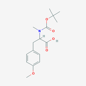 molecular formula C16H23NO5 B12302836 3-(4-Methoxyphenyl)-2-[methyl-[(2-methylpropan-2-yl)oxycarbonyl]amino]propanoic acid 