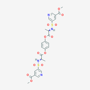 Dimethyl 5,5'-(((1-(4-((hydrosulfonylalanyl)oxy)phenoxy)-1-oxopropan-2-yl)amino)sulfonyl)dinicotinate