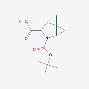 molecular formula C12H19NO4 B12302874 (1S,3S,5S)-rel-2-tert-butoxycarbonyl-5-methyl-2-azabicyclo[3.1.0]hexane-3-carboxylicacid 