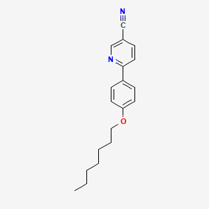 molecular formula C19H22N2O B1230290 6-(4-Heptoxyphenyl)-3-pyridinecarbonitrile 