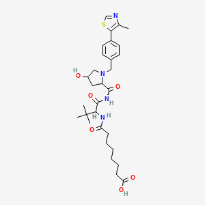 8-((1-(4-Hydroxy-1-(4-(4-methylthiazol-5-yl)benzyl)pyrrolidine-2-carboxamido)-3,3-dimethyl-1-oxobutan-2-yl)amino)-8-oxooctanoic acid