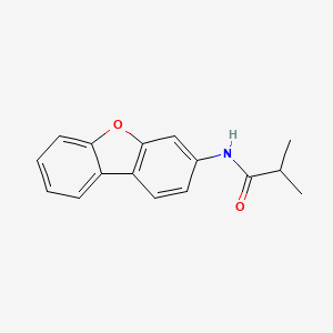 molecular formula C16H15NO2 B1230292 N-(3-二苯并呋喃基)-2-甲基丙酰胺 