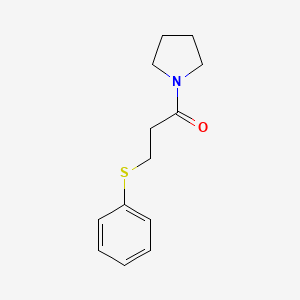 3-(Phenylthio)-1-(1-pyrrolidinyl)-1-propanone