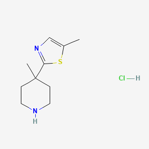 5-Methyl-2-(4-methylpiperidin-4-yl)thiazole hydrochloride