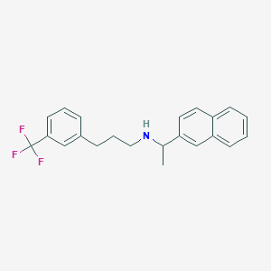 molecular formula C22H22F3N B12302991 (S)-N-(1-(Naphthalen-2-yl)ethyl)-3-(3-(trifluoromethyl)phenyl)propan-1-amine 