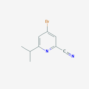 molecular formula C9H9BrN2 B12303033 4-Bromo-2-cyano-6-isopropyl-pyridine 