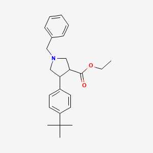 molecular formula C24H31NO2 B12303042 Ethyl 1-benzyl-4-(4-(tert-butyl)phenyl)pyrrolidine-3-carboxylate 