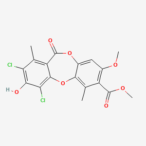 molecular formula C18H14Cl2O7 B1230309 Gangaleoidin 