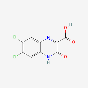 molecular formula C9H4Cl2N2O3 B1230311 6,7-Dichloro-3-hydroxy-2-quinoxalinecarboxylic acid CAS No. 75294-00-7