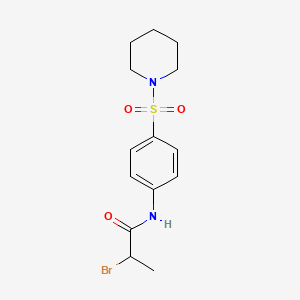 2-bromo-N-(4-(piperidin-1-ylsulfonyl)phenyl)propanamide