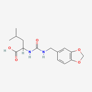 (2S)-2-({[(2H-1,3-Benzodioxol-5-yl)methyl]carbamoyl}amino)-4-methylpentanoic acid