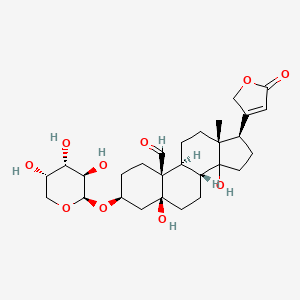 molecular formula C28H40O10 B1230315 Strophanthidin arabinoside CAS No. 28071-51-4