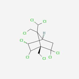 molecular formula C10H10Cl8 B12303156 (1r,4r,5r)-2,2,5,6-Tetrachloro-1,7-bis(chloromethyl)-7-(dichloromethyl)bicyclo[2.2.1]heptane CAS No. 58002-18-9