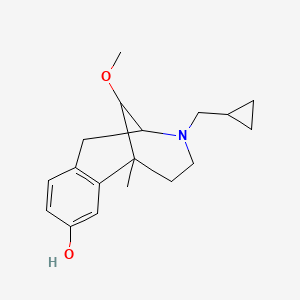 molecular formula C18H25NO2 B12303169 10-(Cyclopropylmethyl)-13-methoxy-1-methyl-10-azatricyclo[7.3.1.02,7]trideca-2(7),3,5-trien-4-ol 