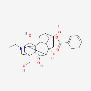 molecular formula C29H39NO7 B12303170 [11-Ethyl-8,16,18-trihydroxy-13-(hydroxymethyl)-6-methoxy-11-azahexacyclo[7.7.2.12,5.01,10.03,8.013,17]nonadecan-4-yl] benzoate 