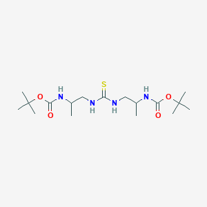 molecular formula C17H34N4O4S B12303189 2,5,7,10-Tetraazaundecanedioic acid, 3,9-dimethyl-6-thioxo-,1,11-bis(1,1-dimethylethyl) ester, (3S,9S)- 