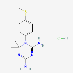 molecular formula C12H18ClN5S B12303190 Methiotriazamine hydrochloride CAS No. 6043-86-3