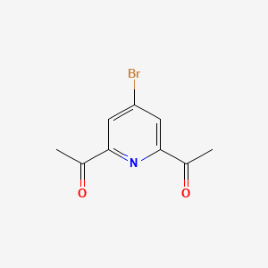 molecular formula C9H8BrNO2 B12303236 4-Bromo-2,6-diacetylpyridine 