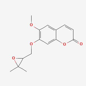 molecular formula C15H16O5 B12303243 2H-1-Benzopyran-2-one, 7-[(3,3-dimethyloxiranyl)methoxy]-6-methoxy- CAS No. 78876-49-0