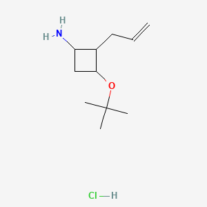 3-[(2-Methylpropan-2-yl)oxy]-2-prop-2-enylcyclobutan-1-amine;hydrochloride