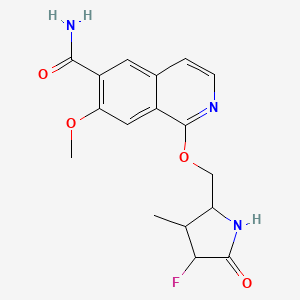 1-[(4-Fluoro-3-methyl-5-oxopyrrolidin-2-yl)methoxy]-7-methoxyisoquinoline-6-carboxamide