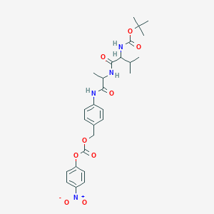 4-[(S)-2-[(S)-2-(Boc-amino)-3-methylbutanamido]propanamido]benzyl (4-Nitrophenyl) Carbonate