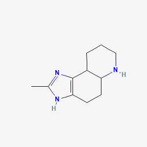 molecular formula C11H17N3 B12303330 rac-(5aR,9aR)-2-methyl-1H,4H,5H,5aH,6H,7H,8H,9H,9aH-imidazo[4,5-f]quinoline, cis 