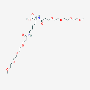 molecular formula C26H50N2O12 B12303336 (R)-2,6-Bis-(m-PEG4)-amidohexanoic acid 