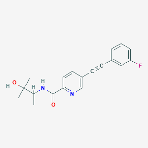 molecular formula C19H19FN2O2 B12303368 5-[2-(3-fluorophenyl)ethynyl]-N-(3-hydroxy-3-methylbutan-2-yl)pyridine-2-carboxamide 