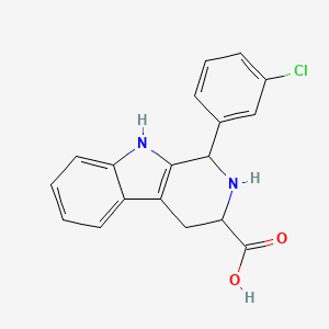 molecular formula C18H15ClN2O2 B12303374 (3S)-1-(3-Chlorophenyl)-1H,2H,3H,4H,9H-pyrido[3,4-B]indole-3-carboxylic acid 