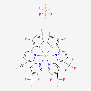 2-(2,4-difluorobenzene-6-id-1-yl)-5-(trifluoromethyl)pyridine;iridium;4-(trifluoromethyl)-2-[4-(trifluoromethyl)pyridin-2-yl]pyridine;hexafluorophosphate