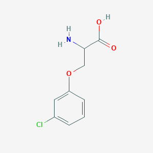 molecular formula C9H10ClNO3 B12303459 2-Amino-3-(3-chlorophenoxy)propanoic acid 