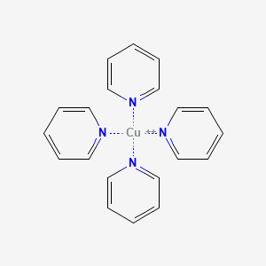 molecular formula C20H20CuN4+2 B1230346 tetrakis(pyridine)copper(II) 