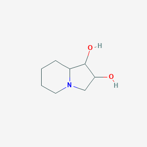 molecular formula C8H15NO2 B1230347 Octahydroindolizine-1,2-diol 