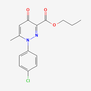 molecular formula C15H15ClN2O3 B12303480 Fenridazon-propyl CAS No. 78778-15-1