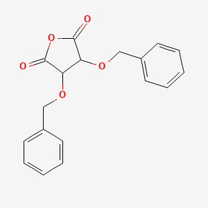 molecular formula C18H16O5 B12303487 3,4-Bis(phenylmethoxy)oxolane-2,5-dione 