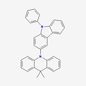 molecular formula C33H26N2 B12303498 9,9-Dimethyl-10-(9-phenyl-9H-carbazol-3-yl)-9,10-dihydroacridine 