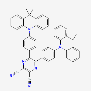 molecular formula C48H36N6 B12303507 5,6-Bis[4-(9,9-dimethyl-9,10-dihydroacridine)pheny]-2,3-dicyano-pyrazine CAS No. 1883400-34-7