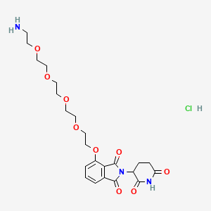 molecular formula C23H32ClN3O9 B12303517 Thalidomide-O-peg4-amine hydrochloride 