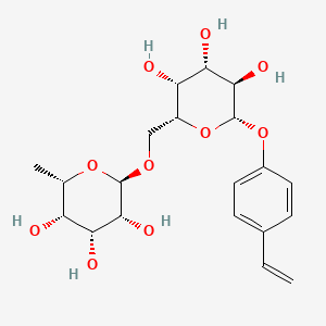 molecular formula C20H28O10 B12303524 (2S,3R,4S,5R,6R)-2-(4-ethenylphenoxy)-6-[[(2R,3R,4R,5S,6S)-3,4,5-trihydroxy-6-methyl-oxan-2-yl]oxymethyl]oxane-3,4,5-triol 