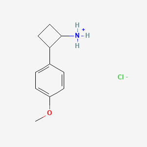 molecular formula C11H16ClNO B12303527 2-(p-Methoxyphenyl)cyclobutylamine hydrochloride CAS No. 15812-48-3