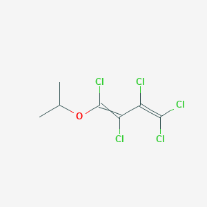 molecular formula C7H7Cl5O B1230354 1,3-Butadiene, 1,1,2,3,4-pentachloro-4-(1-methylethoxy)- CAS No. 68334-67-8