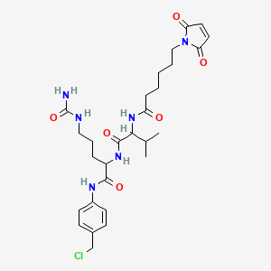 N-[(1S)-1-{[(1S)-4-(carbamoylamino)-1-{[4-(chloromethyl)phenyl]carbamoyl}butyl]carbamoyl}-2-methylpropyl]-6-(2,5-dioxo-2,5-dihydro-1H-pyrrol-1-yl)hexanamide