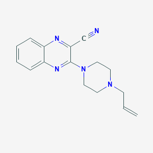 B1230359 3-(4-(2-Propenyl)-1-piperazinyl)-2-quinoxalinecarbonitrile CAS No. 149685-89-2